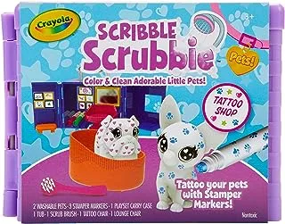 Crayola Scribble Scrubbie Pets Tattoo Shop ، ألعاب للبنات والأولاد ، هدية للأطفال ، سن 3 ، 4 ، 5 ، 6