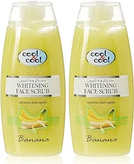 Cool & Cool Whitening Face Scrub Banana | Lightens Dark Spots, 200 ml | Pack of 2 | Yellow