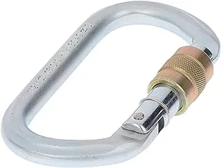 Oval Steel Connector, Screwgate Steel, Zinc Plated, 30Kn, One Size