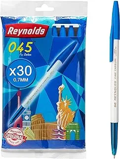 Reynolds Ball Pen I Lightweight With Comfortable Grip for Extra Smooth Writing School and Office Stationery | 045 30 CT PACK BLUE