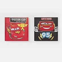 Disney Cars Lightning McQueen Photo Canvas – MDF Wooden Framework Home Wall Décor for Kids(Official Product)