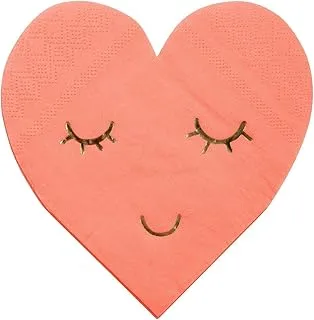 Meri Smiley Heart Napkins 16 Pieces Set