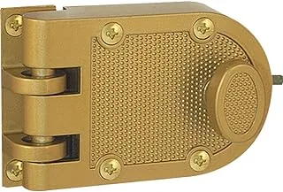 Prime-Line U 9970 Deadlock - تصميم مقاوم لجيمي يمنع الدخول القسري عن طريق نشر إطارات الباب - قفل معدني دييكاست ذو أسطوانة واحدة بلمسة نهائية من النحاس والزاوية