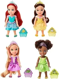 Disney Princess Petite 6 Inch Dolls Glitter Bodice Rapunzel, Multicolor