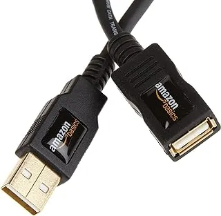 AmazonBasics USB 2.0 Extension Cable - A-Male to A-Female Adapter Cord - 6.5 Feet (2 Meters)