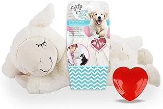 All For Paws Little Buddy Heart Beat Sheep Dog Plush Toy, Beige, 2.8 Kg