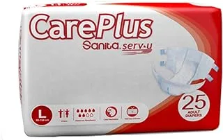 Sanita Careplus Incontinence Unisex Adult Diapers, Large, Waist (85-154 cm)- 25 Pad