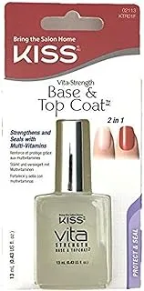 Kiss Nail Treatment Base & Top Coat Ktr01F, 13 ml