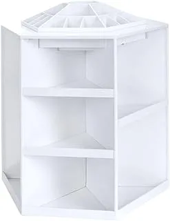 COOLBABY 360 Degree Rotating Cosmetic Storage Box White