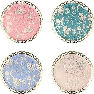 Meri Meri English Garden Lace Side Plates 8 Pieces, Multicolour