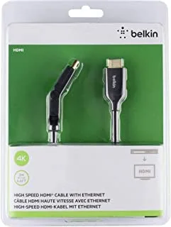 Belkin Dual-Swivel High Speed HDMI Cable with Ethernet, 2 m Length, Black