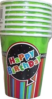 Birthday Stripes 9oz. Paper Cups [8]