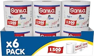 Sanita Gipsy Maxi Tissue Rolls - Pack Of 6 Rolls (6 X 1500 Sheets)