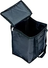 Kuber Industries Large Size Parachute Lunch Bag Suitable for 3 & 4 Compartment (Black) - CTKTC030677, Standard