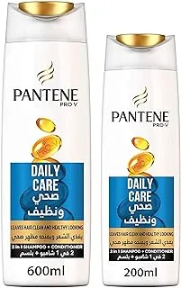 Pantene Pro-V Daily Care Shampoo Pack, 600ml + 200ml