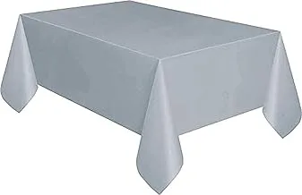 Unique Plastic Table Cover, 275 Cm Length X 138 Cm Width, Silver