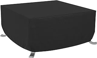 Amazon Basics Outdoor Square Patio Fire Pit Or Table Cover, 44 Inch, Black