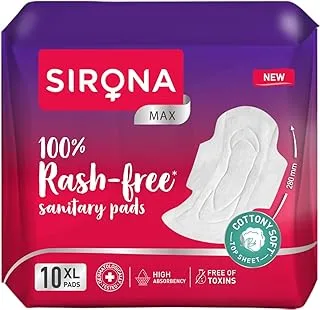 Sirona Natural Biodegradable Super Soft Pink Sanitary Pads/Napkins, Large