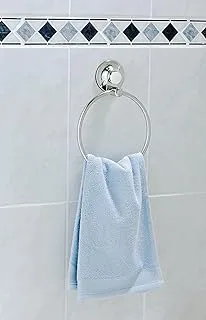 Everloc Towel Ring Holder, No Drilling, Screws, Glue, Adhesive, Vacuum Suction Wall Mounted Chrome, for Napkin, Kitchen and Bathroom, Easy Install, EVL-10239