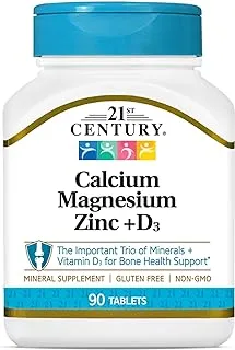 21st Century Cal Mag Zinc + D - 90 قرصًا