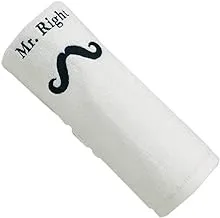 BYFT Magnolia - Hand Towel - 50x80 CM - 600 GSM - White - 'Mr. Right'