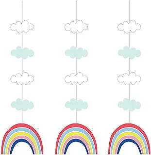 Creative Converting Over The Rainbow Hanging Decorations Cut Outs 3-Piece