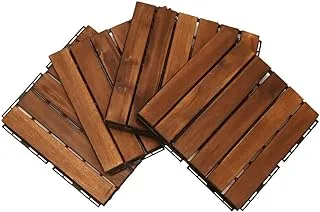 YATAI Wooden Floor Tiles, 31x31x2.5cm, Wood Decking Tiles, Floor Tiles, Office Floor Tiles, Home Floor Tiles, Diy Tiles, Garden Tiles - Pack of 10