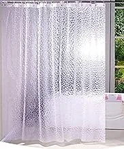 Kuber IndUStries Coin Design Pvc Ac Shower Curtain (شفافة ، 8 أقدام ، Ctktc014637) ، 4 قطع