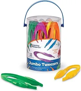 Learning Resources Jumbo Tweezers Sorting & Counting Preschool Science Homeschool Toddler Fine Motor Skill Development Set Of 13 Multi-color standart