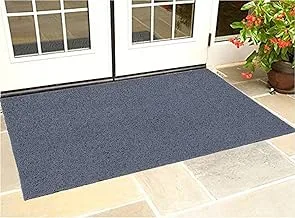 KUBER INDUSTRIES Rubber 1 Piece Large Size Door Mat 24x36'' (Grey)