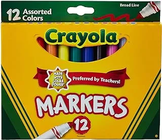 Crayola - 12 Ct. Assorted, Broad Line Markers