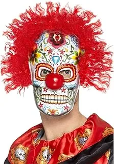 Smiffy's Day Of The Dead Clown Mask ، متعدد الألوان ، مقاس واحد ، 43717