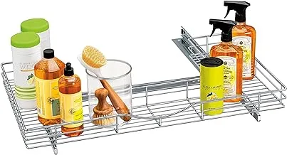 Lynk Professional U-Shape Slide Out Under Sink Drawer, 30w x 18d 4h-Inch, Chrome