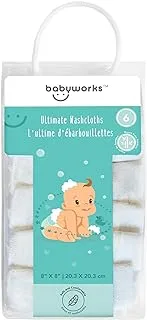 Babyworks bamboo washcloths - 6pk , piece of 1