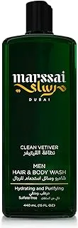 Marssai Men Hair & Body Wash, Clean Vetiver, 440 ml