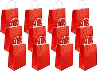 Showay R-Moment Paper Gift Bags 12 Pieces Set, Eco Friendly Bags, With Handles Bulk, Shopping Kraft Retail Party 27X21X11cm, Color Red, Psb2782R