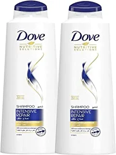 Dove Shampoo for Damaged Hair, Intensive Repair, Nourishing Care for up to 100 percent Healthy Looking Hair, 400ml (Pack of 2)