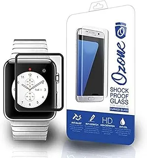 Ozone Apple Watch 42mm Tempered Glass 2.5D Full Cover Shock Proof Black Screen Protector