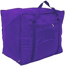 Kuber IndUStries Parachute 1 Piece Big Underbed Moisture Proof Storage Bag With Zippered Closure And Handle, Royal Blue