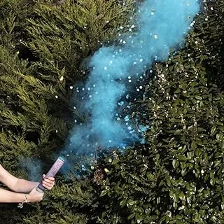 Ginger Ray Blue Gender Reveal Smoke Cannon with Confetti