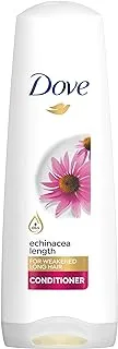 Dove Hair Conditioner strengthens hair to promote hair growth, Echinacea Length, with natural extracts of Echinacea and White Tea, 350ml