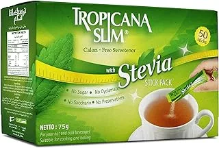 Tropicana Slim Sweetener Stevia Diet Sticks - 75 Gm