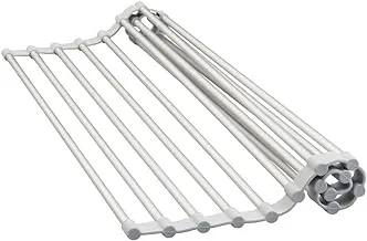 Interdesign Metro Rustproof Over-The-Sink Dish Drainer Rack For Drying Glasses, Utensils, Bowls, Plates, 51346, Silver, Aluminum