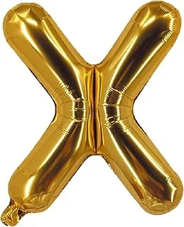 Party Time X Letter Foil Balloon, Gold