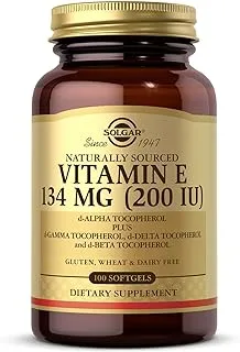 Solgar Vitamin E 134 Mg, (200 Iu) 100 Mixed Softgels (D-Alpha Tocopherol & Mixed Tocopherols)