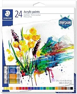 Staedtler 8500 C24 Karat Acrylic Paint Tube - Multi-Colour (Pack Of 24)