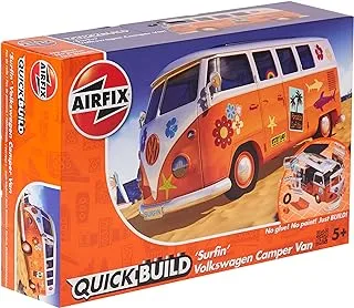 Airfix J6032 VW Camper Surfin' Volkswagen Model Kit, Orange & White