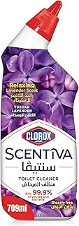 Clorox Scentiva Toilet Cleaner 709 Ml, Tuscan Lavender, Bleach Free Bowl