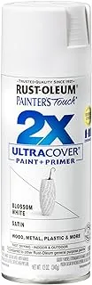 Rust-Oleum Painter'S Touch 2X Ultra Cover Satin Blossom, 12 Oz, White, 249843