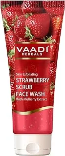 Vaadi Herbals Strawberry Scrub Face Wash with Mulberry Extract, 60 ml